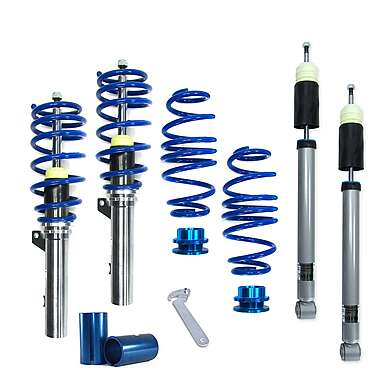 BlueLine Coilover Kit suitable for Audi A3 (8V) 1.2 TFSI, 1.4 TFSI, 1.6 TDI, 1.8 TFSI, 2.0 TDI year 2012-, only fits for vehicles with rear beam axle