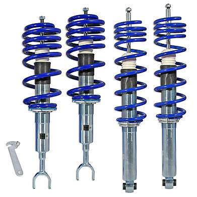 BlueLine Coilover Kit suitable for Audi A4 (B5) year 04.1994 - 12.2000, incl. Avant year 02.1995 - 06.2001, except vehicles with four-wheel drive