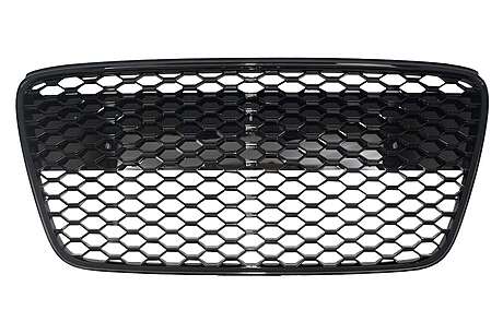 Front Grille suitable for Audi R8 (2007-2012) Honeycomb Piano Black