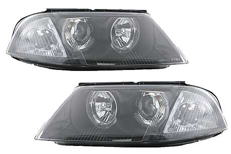 Headlights suitable for VW Passat 3BG B5 (09.2000-03.2005) 2 Halo Rims Black