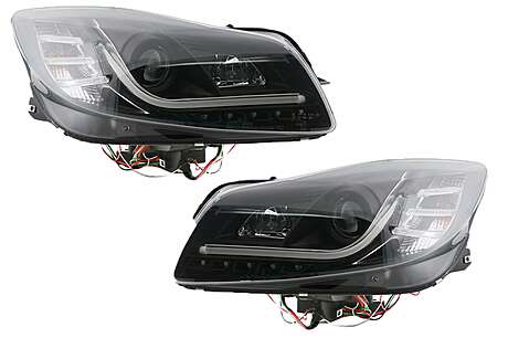 Headlights suitable for Opel Insignia (2009-up) LED DRL Daytime Running Lights Black