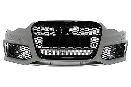 Front Bumper with Central Grille suitable for Audi A6 C7 4G (2011-2015) RS6 Design