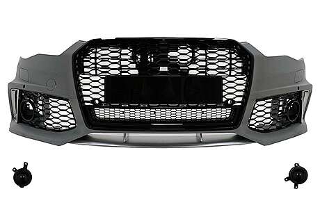Front Bumper with Central Grille suitable for Audi A6 C7 4G Facelift (2015-2018) RS6 Design