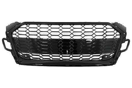 Front Grille suitable for Audi A5 F5 Facelift (2019-Up) Racing Look Piano Black