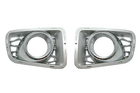 Fog Lamp Covers suitable for Land Rover Range Rover Vogue III L322 (2010-2012) Autobiography Design Silver Edition