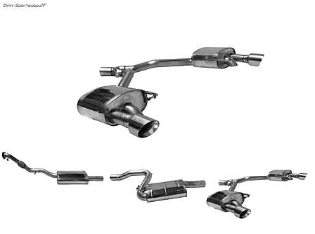 Bastuck duplex sports exhaust system abKat Audi A5 B9 F5 TFSI front drive each 100 mm