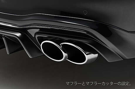 Muffler Tips Chrome WALD Black Bison for Mercedes S W223 (original, Japan)