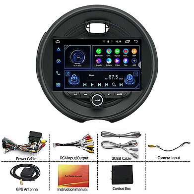 DVD Android 10 CarPlay GPS Navigation DAB Car Stereo for BMW Mini Clubman 2014-2020