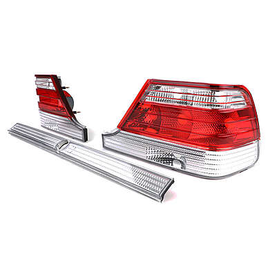 Tail Lights Red Crystal Clear Mercedes W140 1994-1998