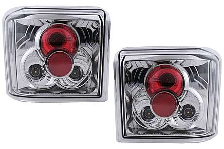 Taillights suitable for VW T4 Transporter Caravelle Multivan (1990-03.2003) Chrome