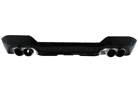 Rear Bumper Valance Diffuser Double Outlet with Exhaust Tips suitable for BMW X3 G01 LCI M-Sport (2021-up) Piano Black
