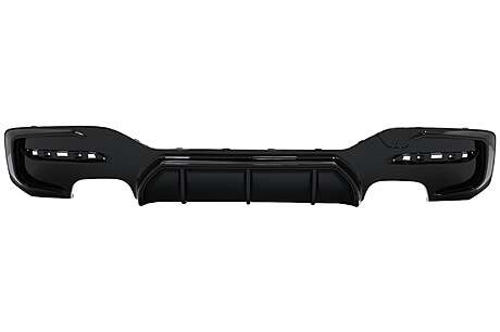 Rear Bumper Spoiler Valance Diffuser Twin Double Outlet suitable for BMW 1 Series F20 F21 LCI (2015-2019) Piano Black