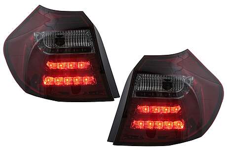 LED Light Bar Taillights suitable for BMW 1 Series E81 E87 (2004-08.2007) Red Smoke