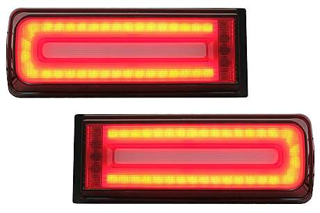 LED Taillights Light Bar suitable for Mercedes G-Class W463 (2008-2017) Facelift 2018 Design Dynamic Sequential Turning Lights Smoke Red