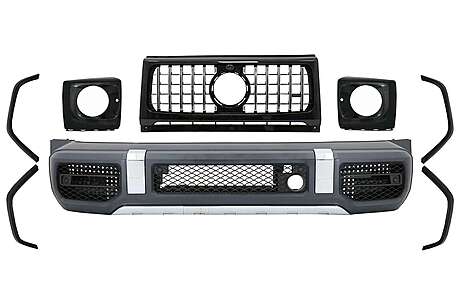 Conversion to 2018 Complete Front Bumper suitable for Mercedes G-Class W463 (2008-2017) G63 Design