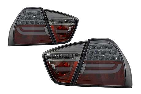 LED BAR Taillights suitable for BMW 3 Series E90 (2005-2008) Smoke