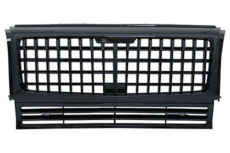 Front Grille suitable for Mercedes G-Class W463 (1990-2014) GT-R Panamericana Vertical Exclusive Design Piano Black