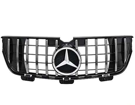 Front Grill Chrome Black GT Look Mercedes-Benz GL X164 Grand Edition (06.2009-12.2012)