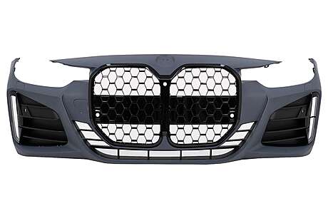 Front Bumper suitable for BMW 3 Series F30 F31 Non LCI & LCI (2011-2018) Conversion to G80 M3 Design Black Grille