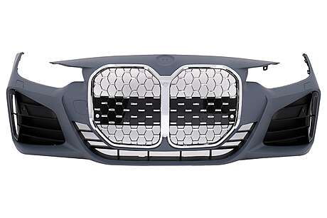Front Bumper suitable for BMW 4 Series F32 F33 F36 (2013-2017) Coupe Convertible Gran Coupe M4 Design Chrome Grille