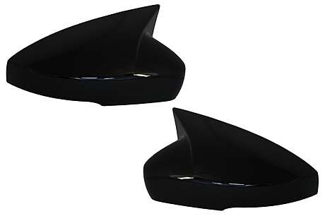 Mirror Covers suitable for VW Polo 6R 6C MK5 (2009-2017) Up! Hatchback (09.2016-2019) Piano Black