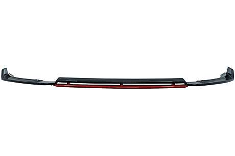 Front Bumper Lip Extension Spoiler suitable for VW Polo AW MK6 (2018-up) Glossy Black & Red