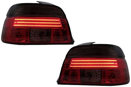 Taillights LED BAR suitable for BMW 5 Series E39 Sedan (09.1995-08.2000) Red Smoke