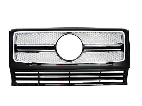 Front Grille suitable for Mercedes G-Class W463 (1990-2014) New G65 Design Chrome Edition