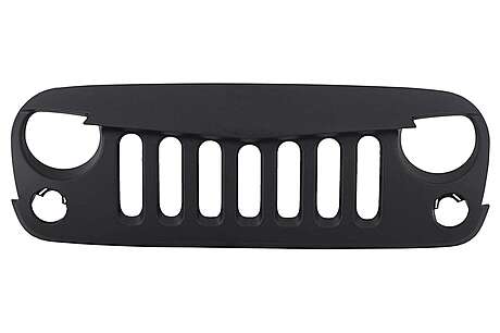 Central Front Grille suitable for JEEP Wrangler / Rubicon JK (2007-2017) Angry Bird Design New Style Matte Black