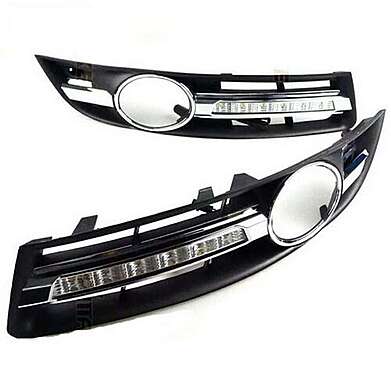 Front Running Lights LED with Frame ABS VW Passat B6 2006-2011