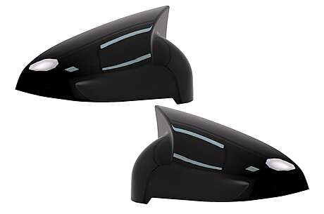 Mirror Covers suitable for Audi A4 B9 (2016-2018) Audi A5 S5 RS5 (07.2016-2019) without SideAssist Piano Black 