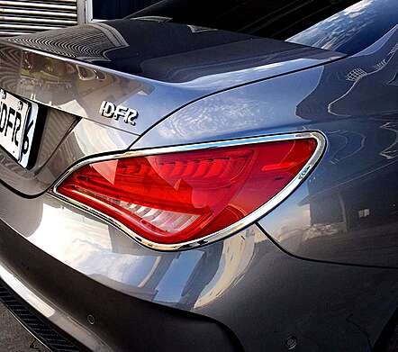 Chrome Tail Lights Trims IDFR 1-MB130-02C Mercedes Benz C117 CLA-Class 2013-2019
