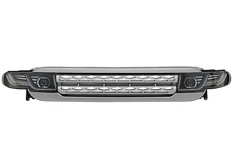 Front Grille with LED Headlights Bi-Xenon Look suitable for Toyota FJ Cruiser XJ10 (2007-2015) with Dynamic Turn Signal