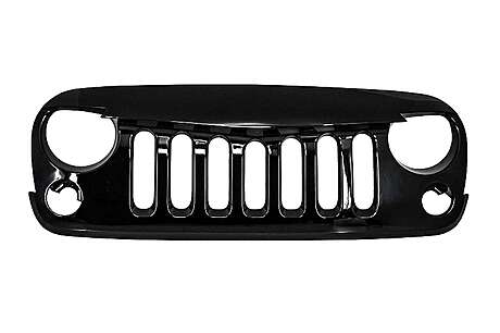 Central Grille Front Grille suitable for JEEP Wrangler / Rubicon JK (2007-2017) Angry Bird Design Piano Black