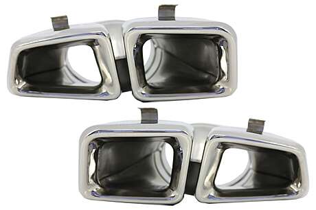 Exhaust Muffler Tips suitable for Mercedes M-Class W166 (2012-2015) CLS-Class W218 Facellift CLS63 Chrome Edition 