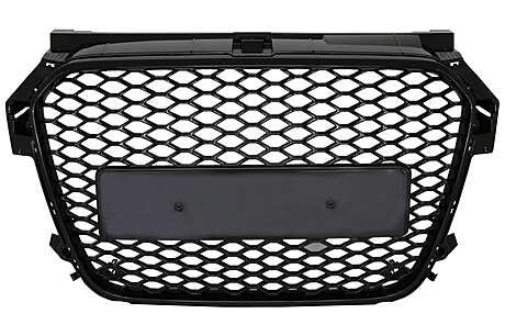 Badgeless Front Grille suitable for Audi A1 8X (2010-2014) RS1 Design Piano Black