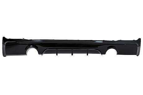 Rear Bumper Spoiler Valance Diffuser Double Outlet for Single Exhaust suitable for BMW 2 Series F22 F23 (2013-) Shiny Black