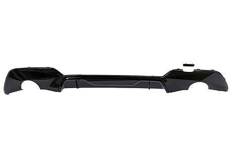 Rear Bumper Diffuser Double Outlet for Single Exhaust suitable for BMW 3 Series G20 G28 Sedan G21 Touring (2018-2022) Shiny Black
