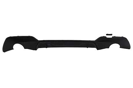 Rear Bumper Diffuser Double Outlet for Single Exhaust suitable for BMW 3 Series G20 G28 Sedan G21 Touring (2018-2022) Matte Black