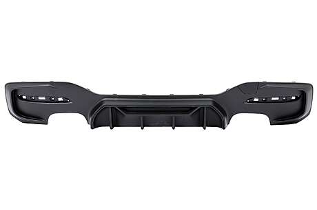 Rear Bumper Spoiler Valance Diffuser Twin Double Outlet suitable for BMW 1 Series F20 F21 LCI (2015-06.2019) Matte Black