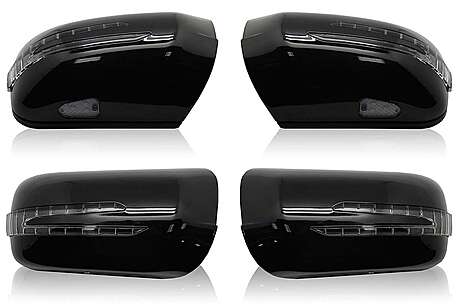 Mirror Cover with Led Blinker Glossy Black Mercedes Benz W140 S-Class 1991-1999