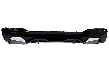 Rear Bumper Valance Diffuser suitable for BMW 5 Series G30 G38 G31 (2016-2019) 540 M Design Black & Carbon Look