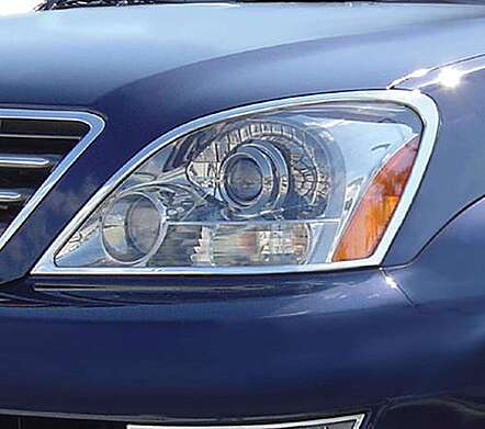Chrome Front Headlights Cover IDFR 1-LS250-01C LEXUS GX470 2004-2009