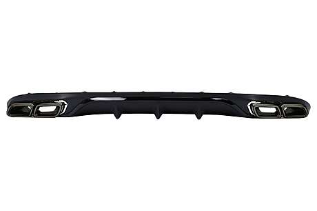 Rear Bumper Air Diffuser with Black Exhaust Muffler Tips suitable for Mercedes E-Class W213 S213 Standard (2016-2019)