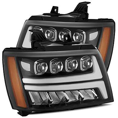 LED Projector Headlights Lamps Black Chevrolet Tahoe 2007-2014 / Chevrolet Suburban 2007-2014 / Chevrolet Avalanche 2007-2013