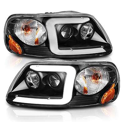 Front Headlights Black LED Anzo 111503 Ford F150 1997-2003 / Ford Expedition 1999-2002
