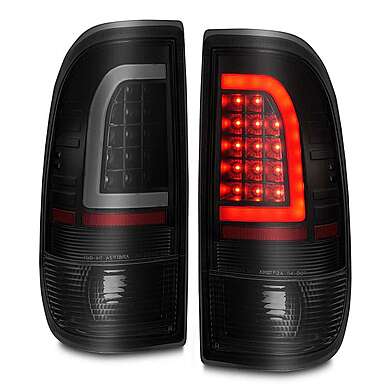 LED Tail Lights Black Smoke Anzo 311378 Ford F-150 / 250 1997-2003 LightDuty / F-250 / F-350 SuperDuty 1999-2007