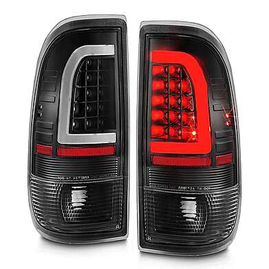 LED Tail Lights Black Anzo 311377 Ford F-150 / 250 1997-2003 LightDuty / F-250 / F-350 SuperDuty 1999-2007