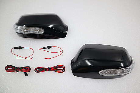 Mirror Cover with LED Blinker Color Glossy Black Mazda 3 2003-2008 