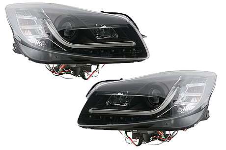 LED DRL Headlights suitable for Opel Insignia (2008-2012) Daytime Running Lights Black